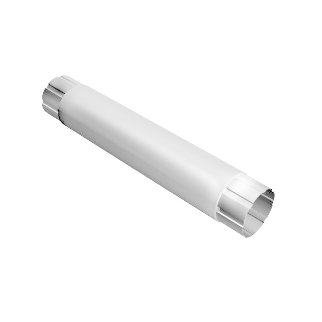 Труба круглая соединительная Grand Line, 90мм, 1м, RAL 9003, сигнальный белый