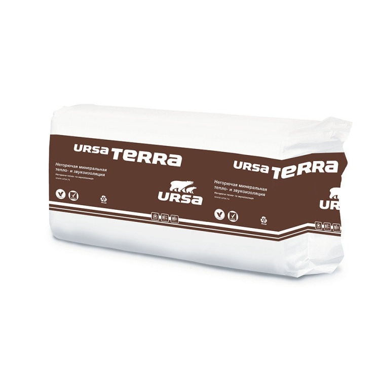 Утеплитель Ursa Terra 37 PN 1200х610х100 мм, 12 шт. в уп