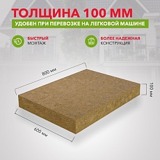 Rockwool Лайт Баттс скандик (800*600*100) 6п/0,288м3/2,88м2/36пач.под