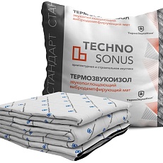 Мат для звукоизоляции ТермоЗвукоИзол Стандарт S (10000*1500*10) 15м2